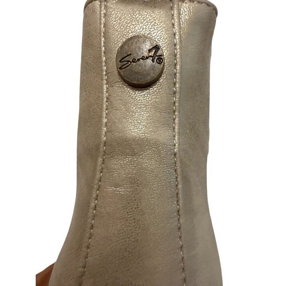 Seven7 Billie Chelsea Boot Gold Metallic Chunky Lug-Sole Size 8 - Picture 7 of 9